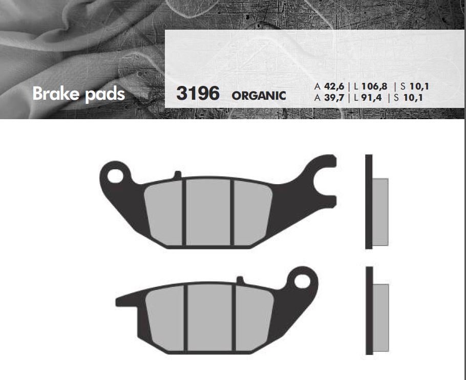 Brake Pads Rear Brenta Standard (GG Type)